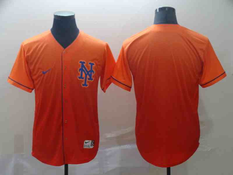 Mets Blank Orange Drift Fashion  Jersey