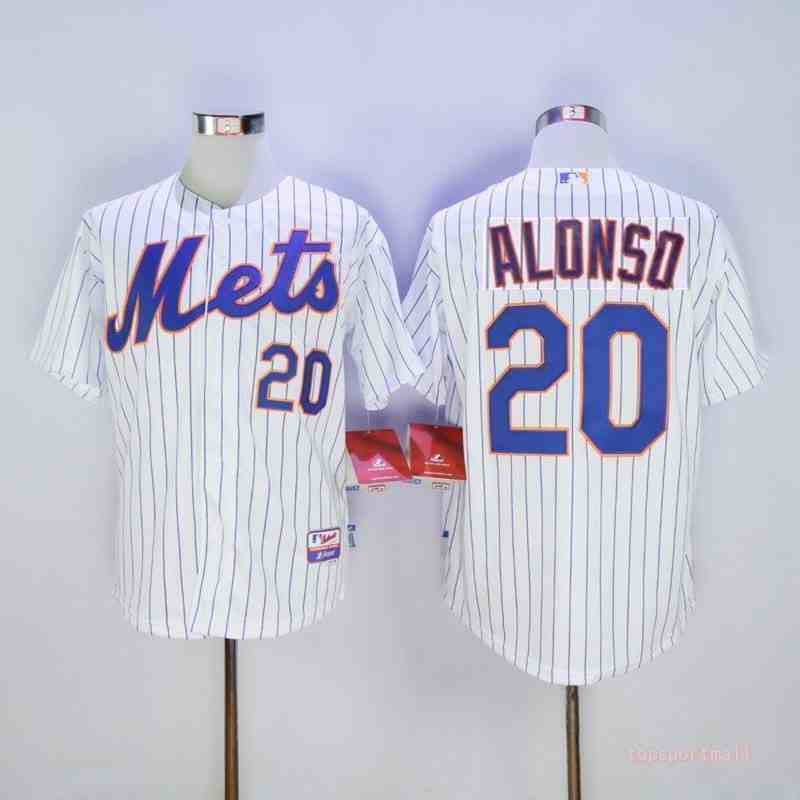 Mets 20 Pete Alonso White Cool Base Jersey