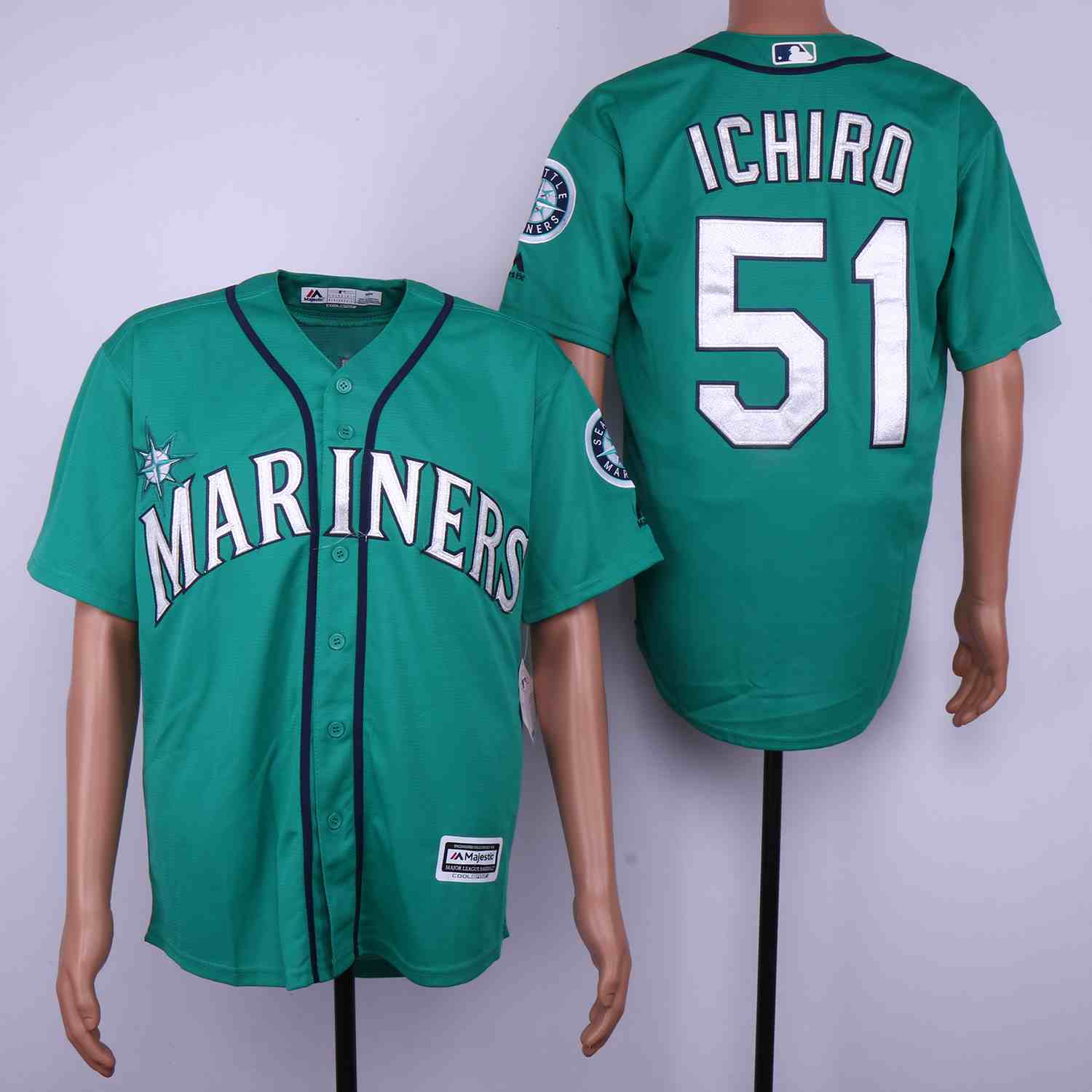 Mariners 51 Ichiro Suzuki Green Cool Base Jersey