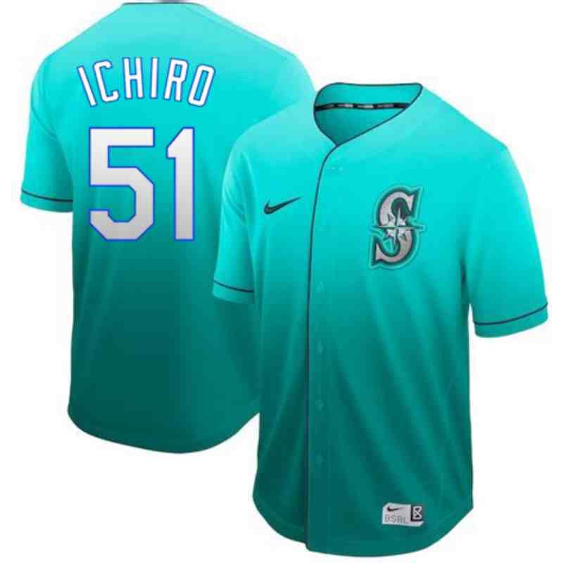 Mariners 51 Ichiro Suzuki Green Drift Fashion Jersey