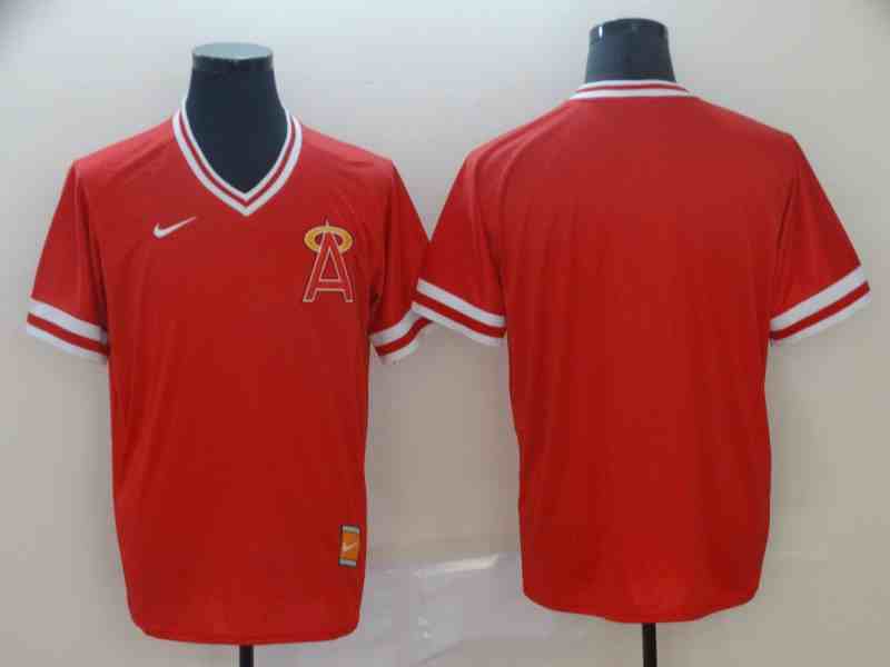 Angels Blank Red Throwback   Jersey