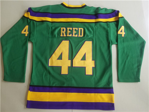 Mighty Ducks 44 Fulton Reed Green Ice Hockey Movie Jersey