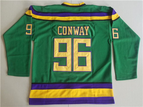 Mighty Ducks 96 Charlie Conway Green Ice Hockey Movie Jersey
