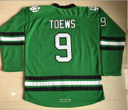 North Dakota Sioux 9 Jonathan Toews Green Ice Hockey Movie Jerseys