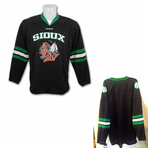 North Dakota Sioux Black Blank Ice Hockey Movie Jerseys