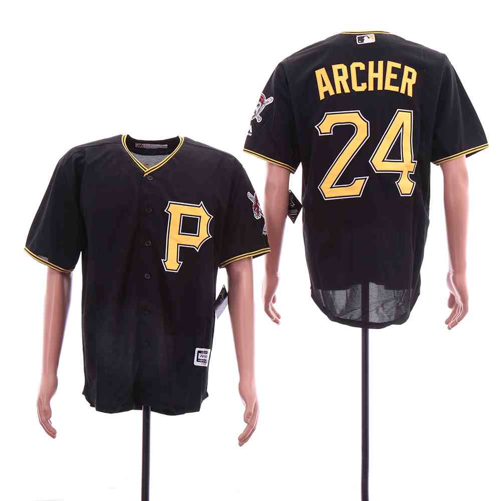 Pirates 24 Chris Archer Black Cool Base Jersey