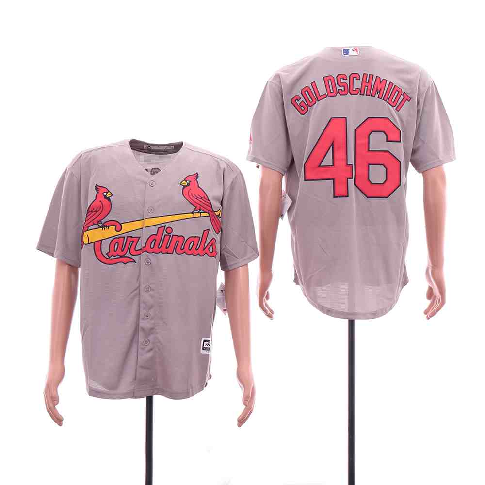 Cardinals 46 Paul Goldschmidt Gray Cool Base Jersey