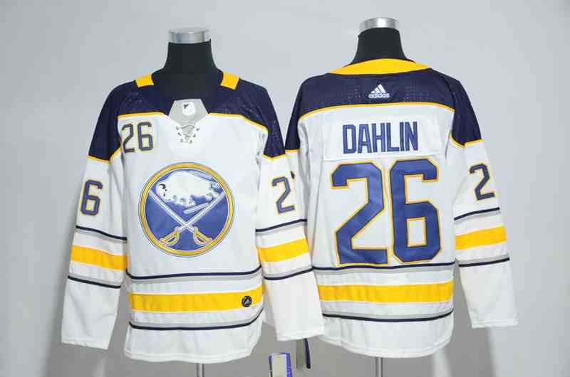 Sabres 26 Rasmus Dahlin White Adidas Jersey