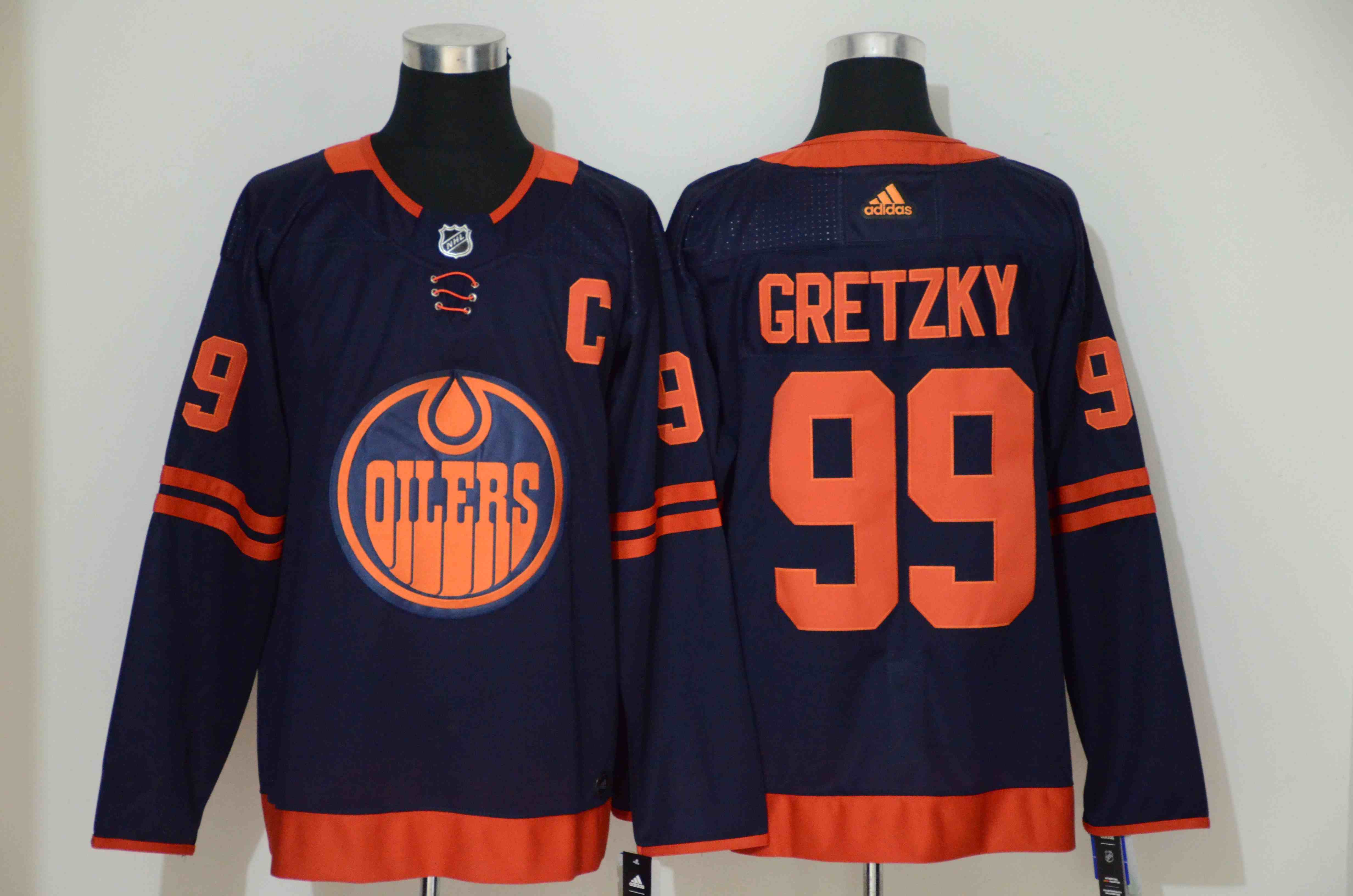 Oilers 97 Connor McDavid Black Gold Adidas Jersey