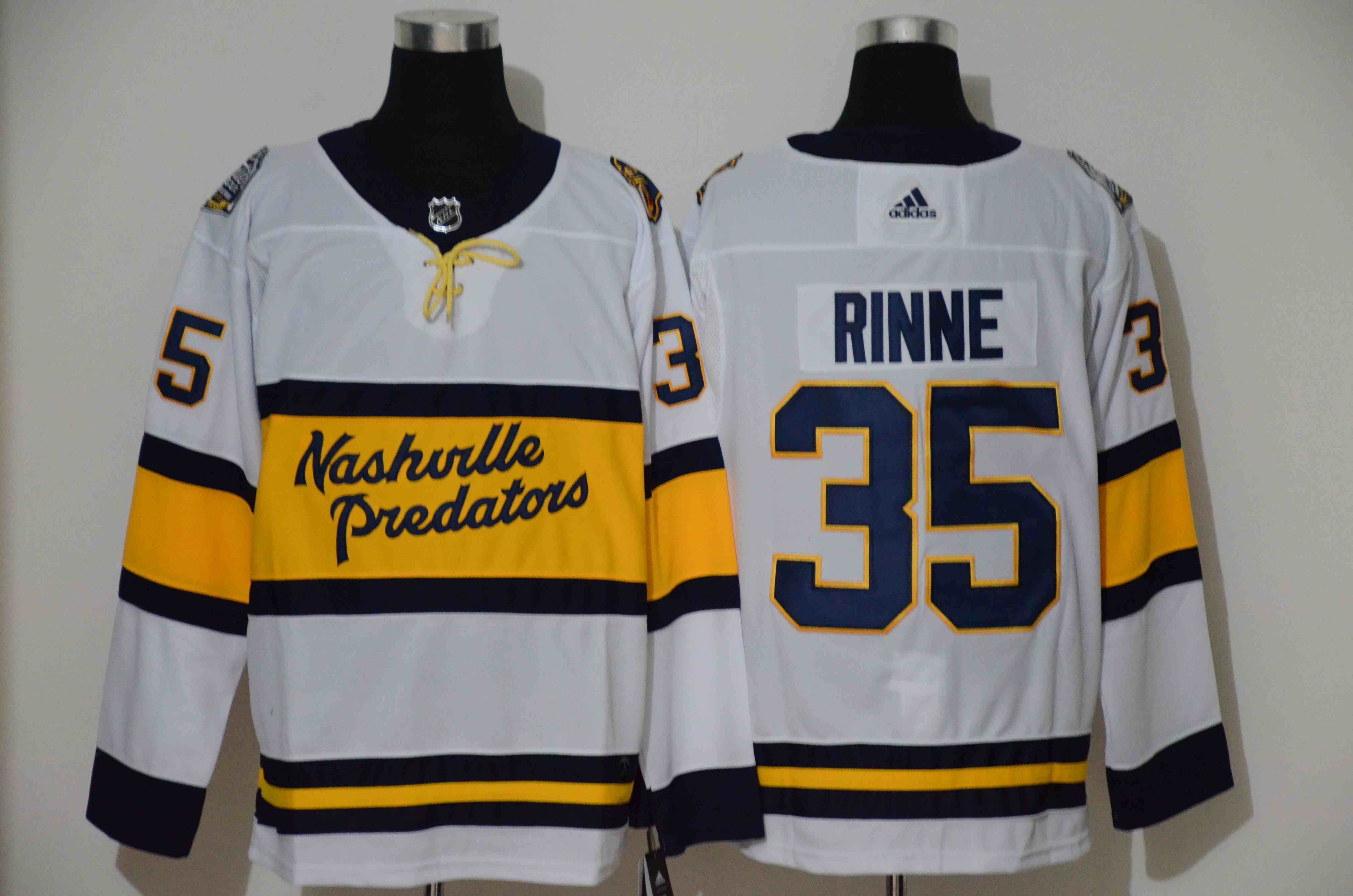 Predators 35 Pekka Rinne White 2020 Winter Classic Adidas Jersey