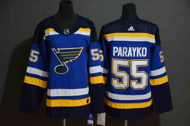 Blues 55 Colton Parayko Blue Adidas Jersey