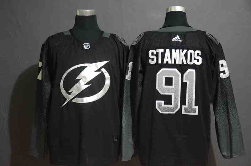 Lightning 91 Steven Stamkos Black Alternate Adidas Jersey