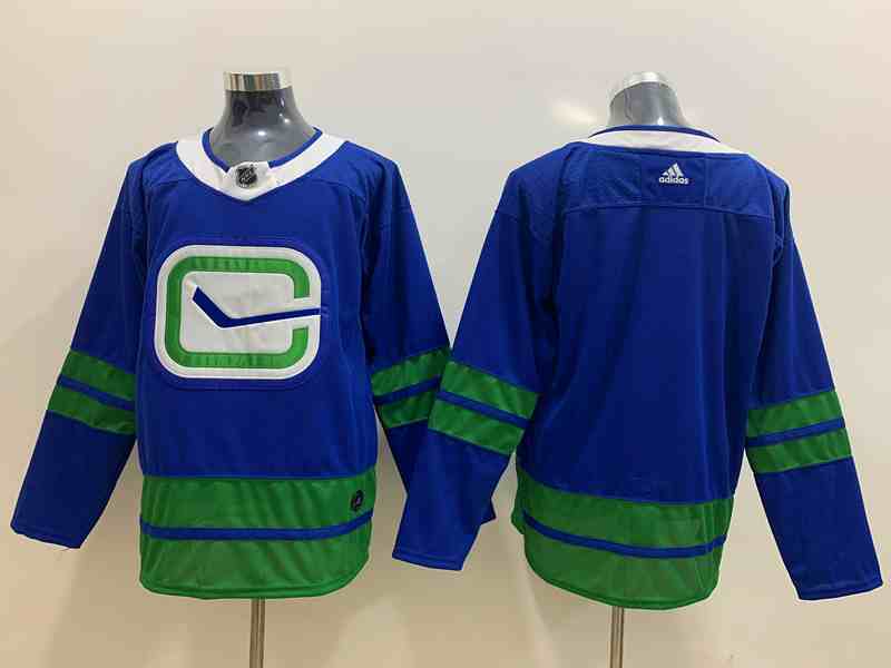 Canucks Blank Blue Adidas Jersey