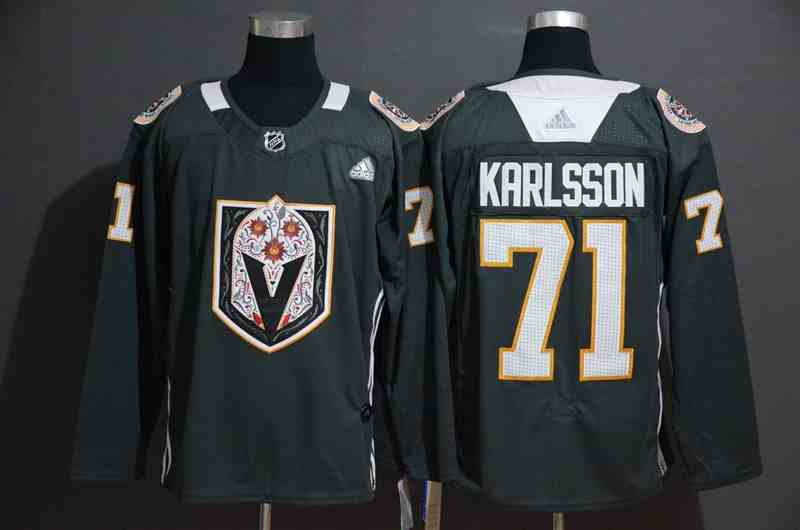 Vegas Golden Knights 71 William Karlsson Gray Dia De Los Muertos Adidas Jersey