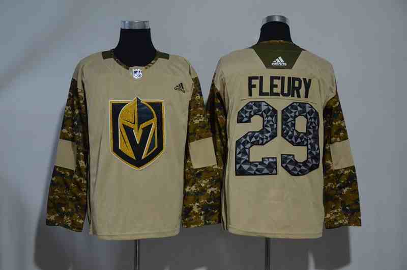 Vegas Golden Knights 29 Marc-Andre Fleury Camo 2017 Veterans Day Adidas Jersey