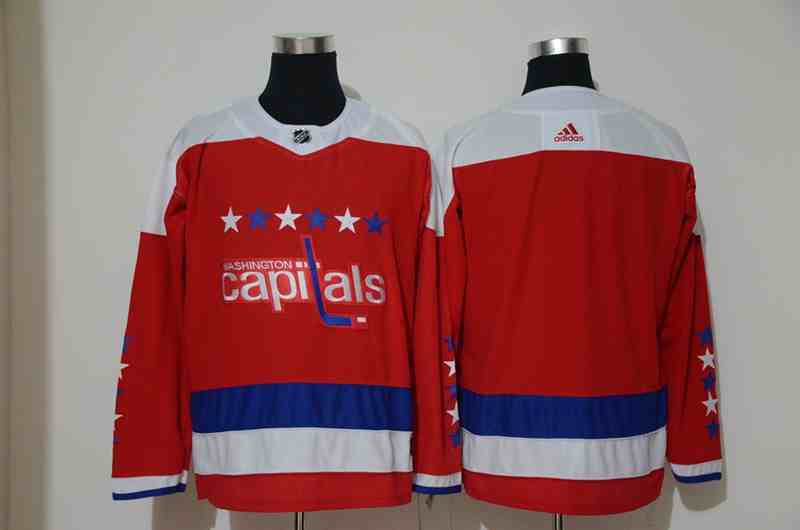 Capitals Blank Red Alternate Adidas Jersey