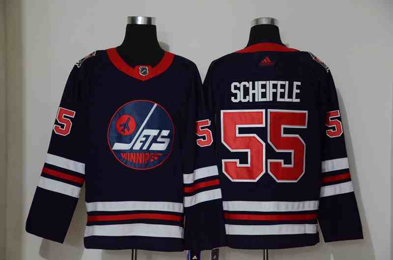 Winnipeg Jets 55 Mark Sceifele Navy 2019 Heritage Classic Breakaway Adidas Jersey