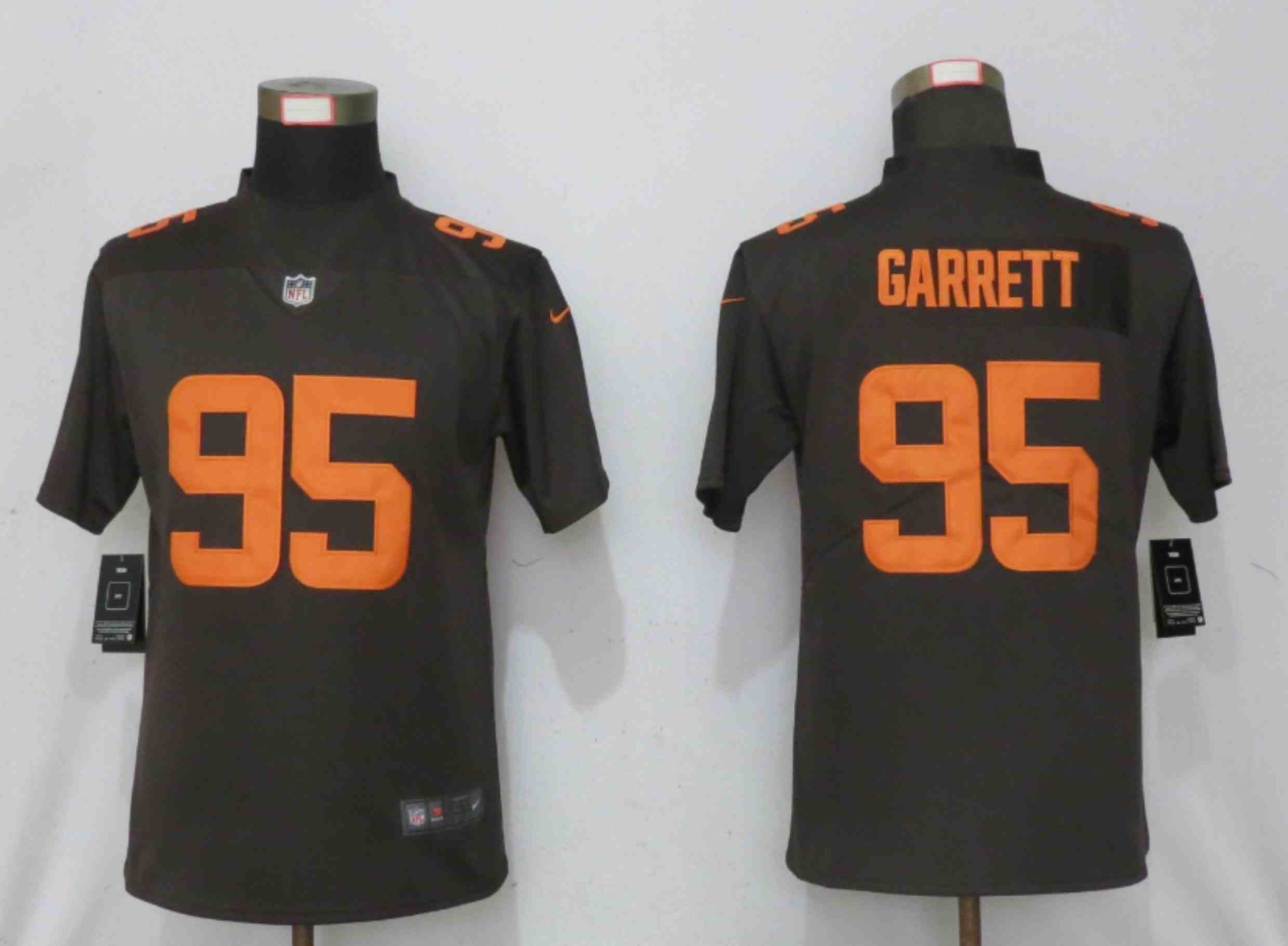 Women New Nike Cleveland Browns 95 Garrett Brown lternate Vapor Elite Playe