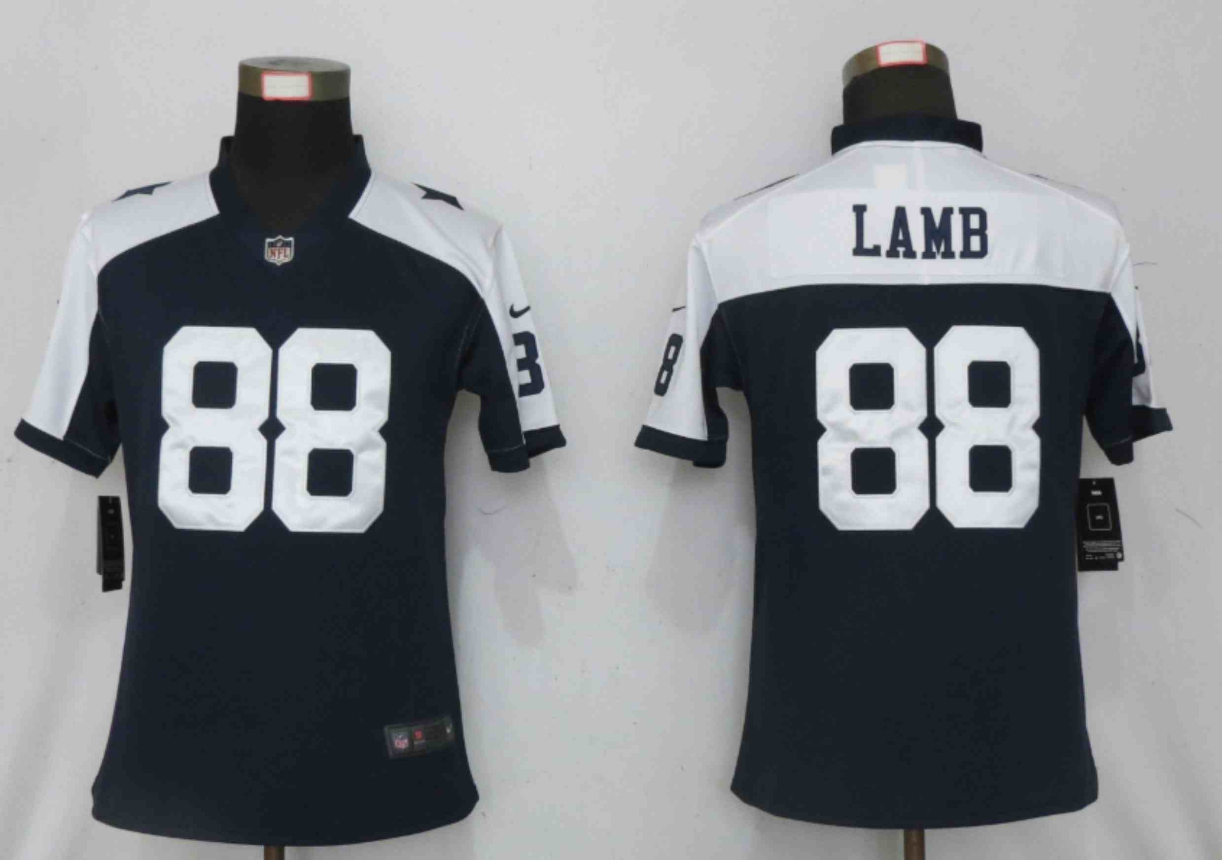 Women Nike Dallas cowboys 88 Lamb Blue Thanksgiving  Elite Playe