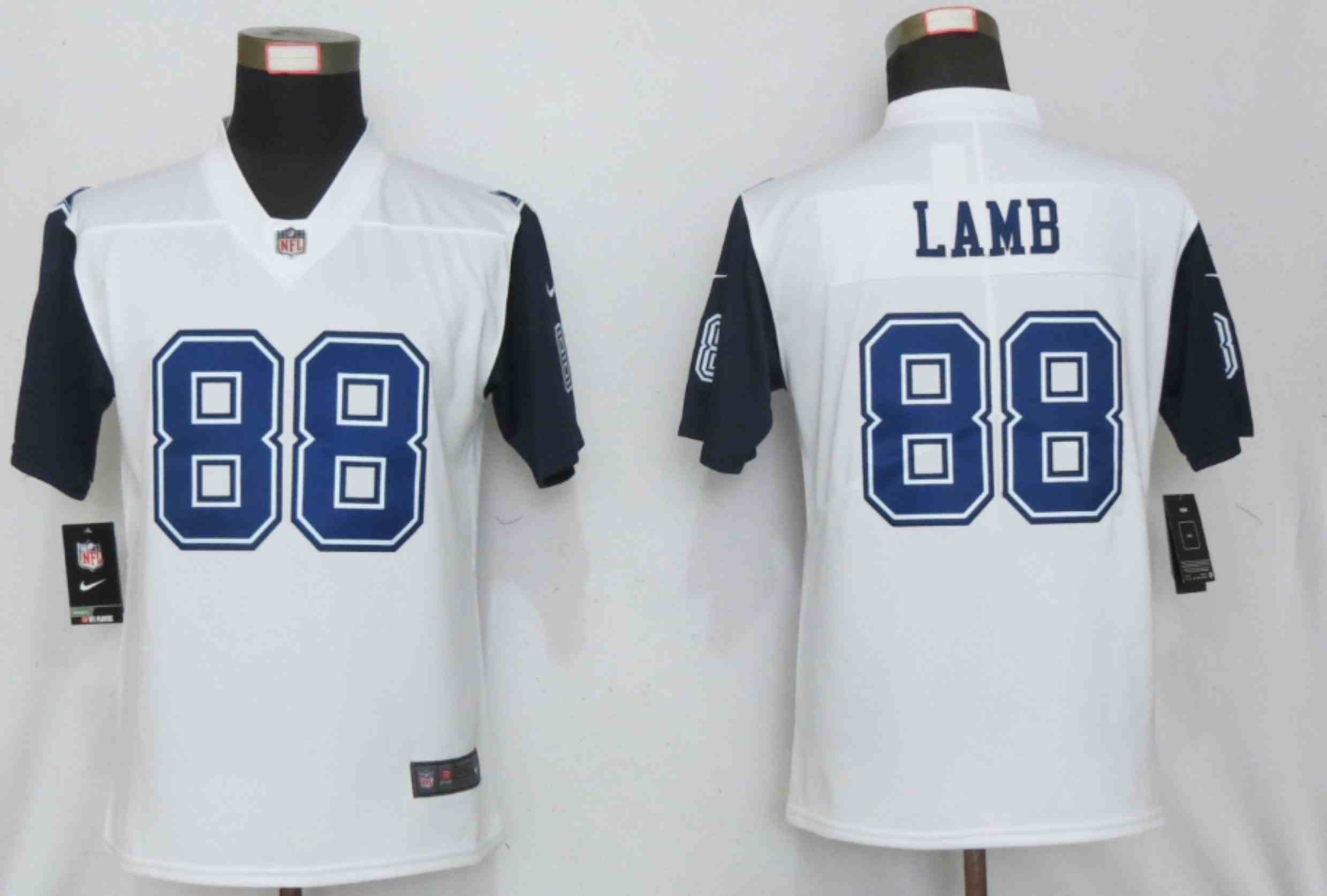 Women New Nike Dallas Cowboys 88 Lamb White Men's Stitched Elite Playe