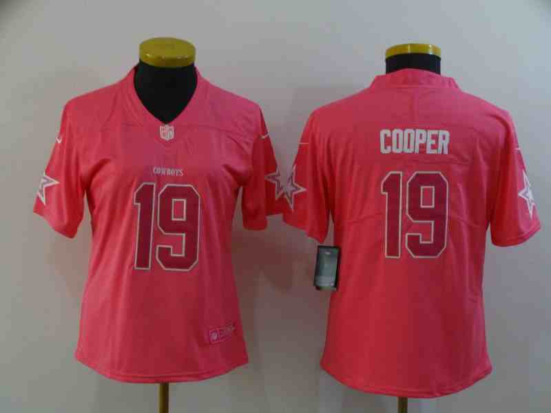 Nike Cowboys 19 Amari Cooper  Pink Women Vapor Untouchable Player Limited Jersey