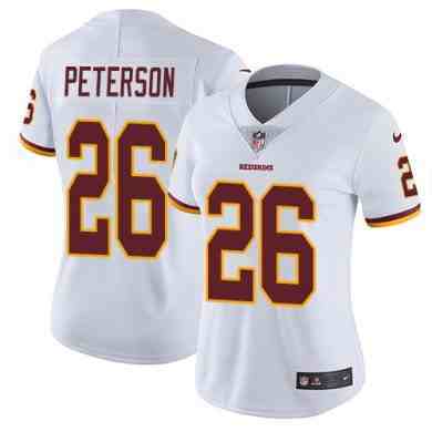 Nike Redskins #26 Adrian Peterson White Womens Stitched NFL Vapor Untouchable Limited Jersey
