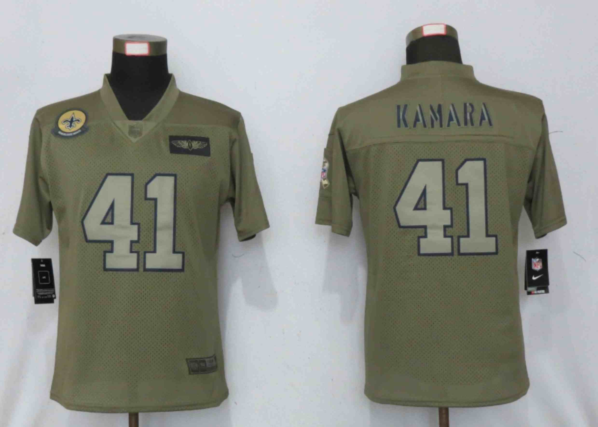 Women New Nike New Orleans Saints 41 Kamara Nike Camo 2019 Salute to Service Elite Playe