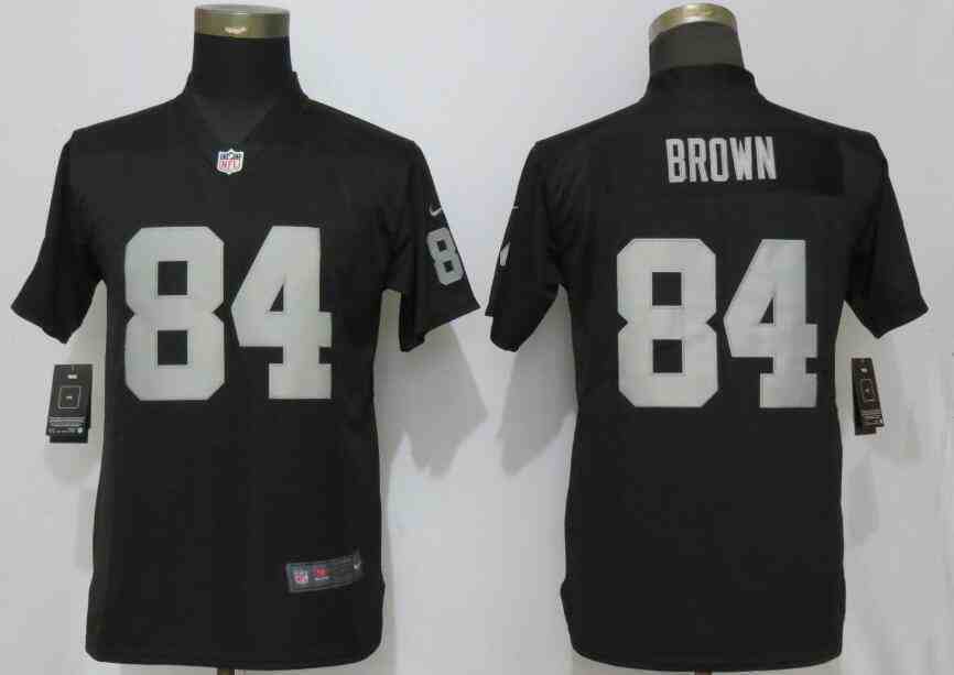 Women New Nike Oakland Raiders 84 Brown Black 2017 Vapor Untouchable Elite Player