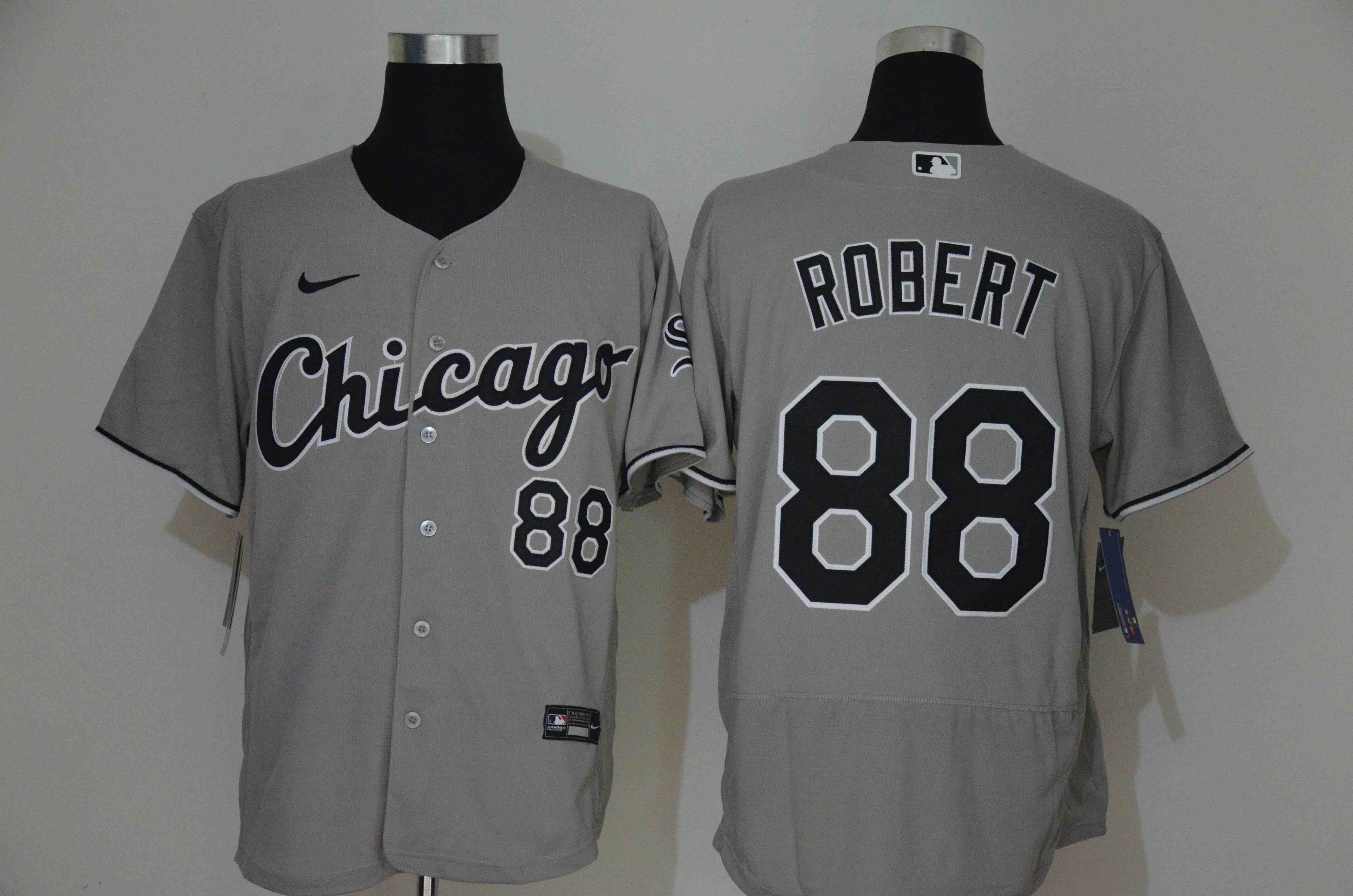 White Sox 88 Luis Robert Gray 2020 Nike Flexbase Jersey