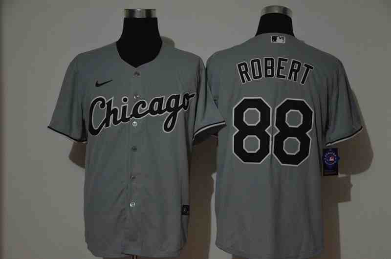 White Sox 88 Luis Robert Gray 2020 Nike Cool Base  Jersey
