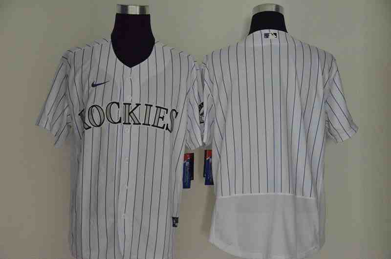 Rockies Blank White Flexbase Jersey