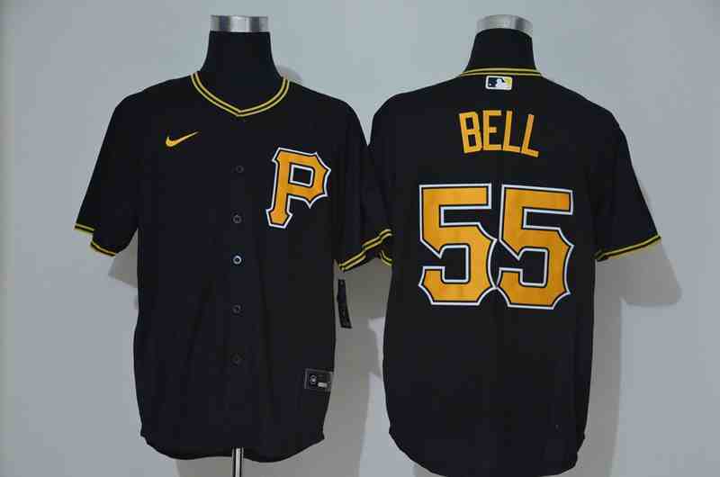 Pirates 55 Josh Bell Black 2020 Nike Cool Base Fashion Jersey