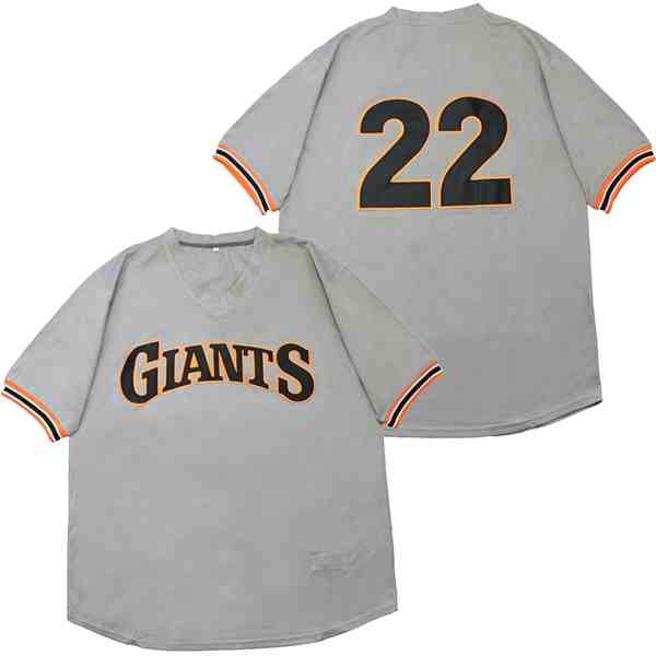 Giants 22 Andrew McCutchen Gray Throwback Jersey
