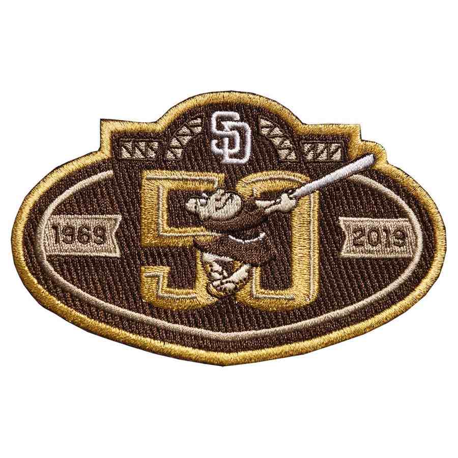 MLB San Diego Padres 50th Anniversary Brown Patch