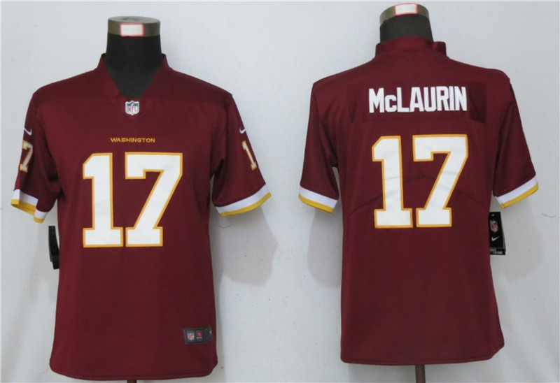 Nike-Washington-Football-Team-17-Terry-McLaurin-Red-Youth Vapor-Untouchable-Limited-Jersey