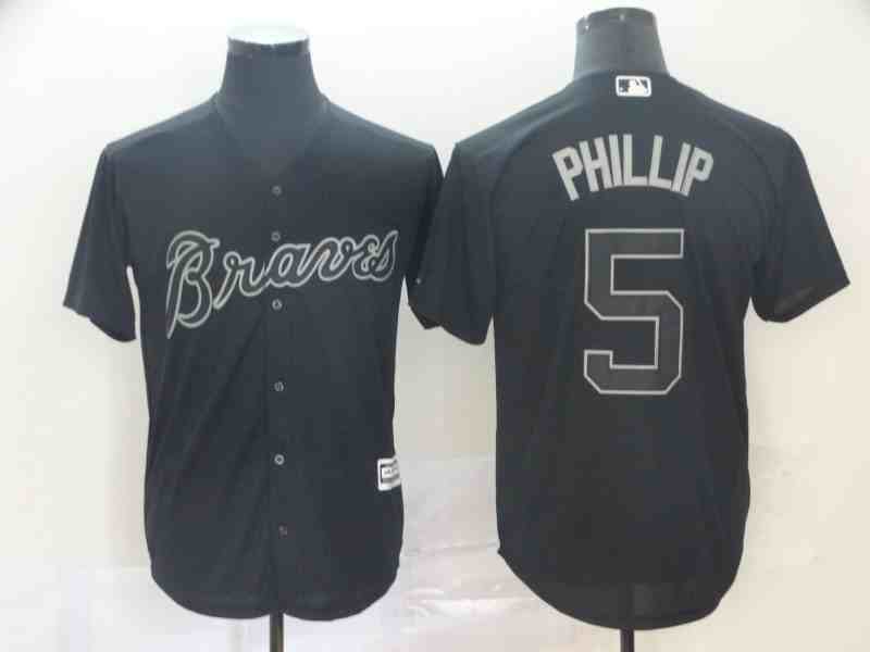 Braves 5 Freddie Freeman  Phillip  Black 2019 Players' Weekend Player Jersey