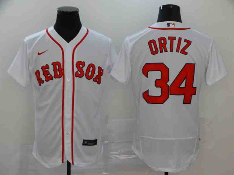 Boston Red Sox #34 David Ortiz White 2020 Nike Cool Base Jersey