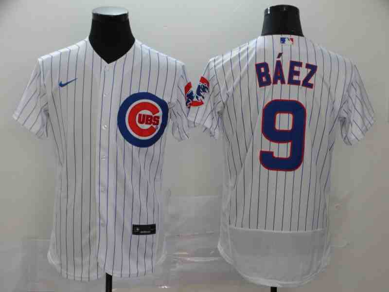 Cubs 9 Javier Baez White 2020 Nike Flexbase Jersey