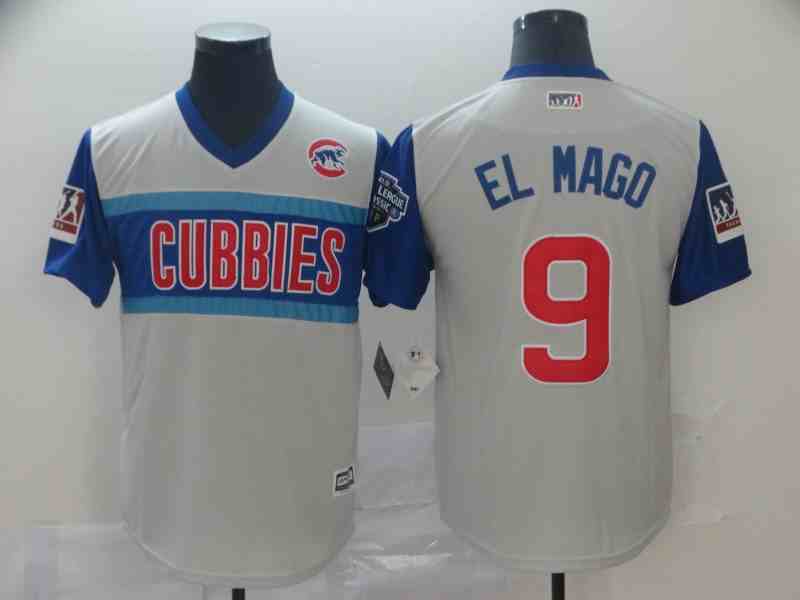 Cubs 9 Javier Baez  El Mago  Gray 2019 MLB Little League Classic Player Jersey