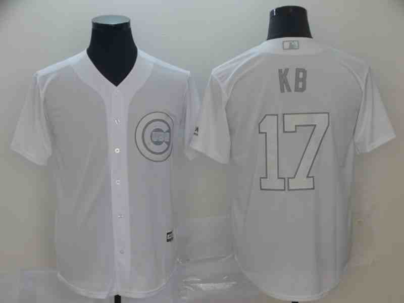 Cubs 17 Kris Bryant  KB  White 2019 Players' Weekend Player Jersey