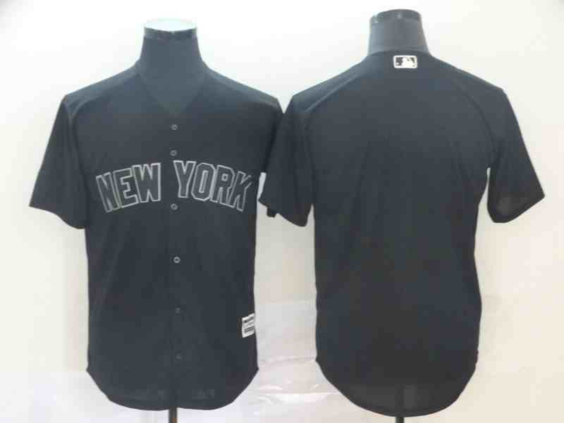 Yankees Blank Black 2019 Players' Weekend Player Jersey