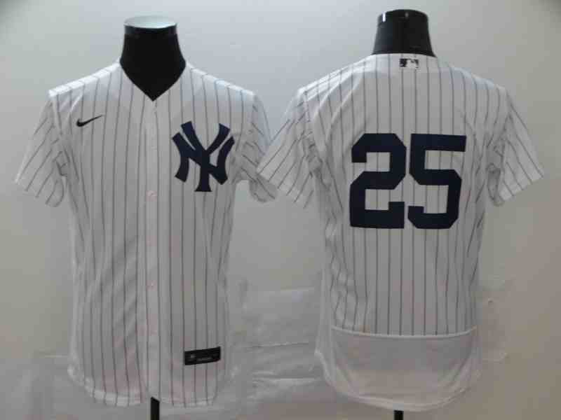 Yankees 25 Gleyber Torres White 2020 Nike Flexbase Jersey