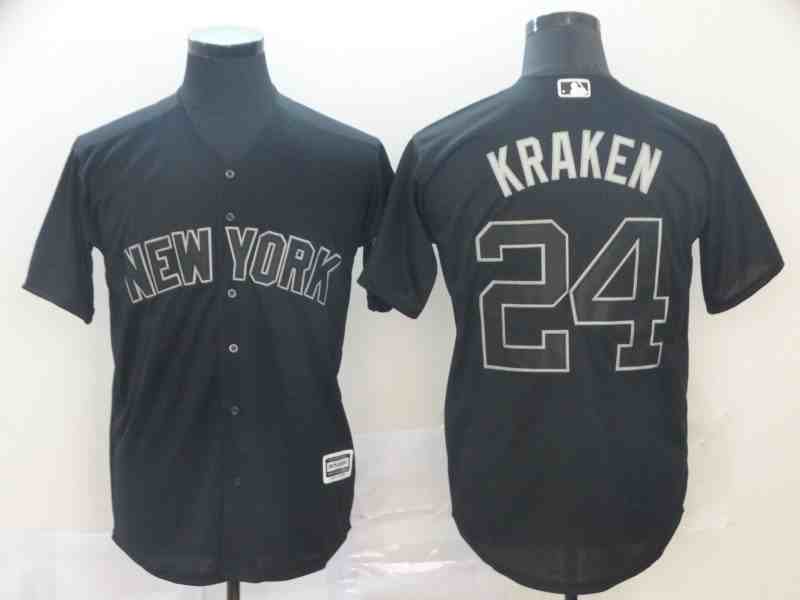 Yankees 24 Gary Sanchez  Kraken  Black 2019 Players' Weekend Player Jersey