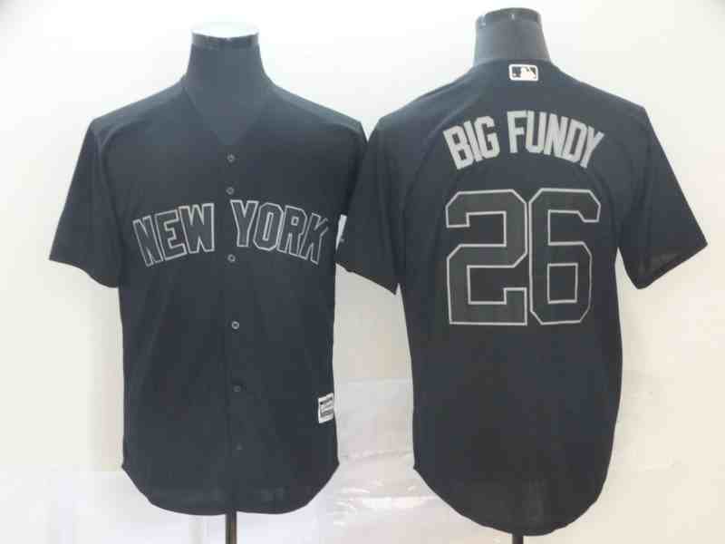 Yankees 26 DJ LeMahieu  Big Fundy  Black 2019 Players' Weekend Player Jersey