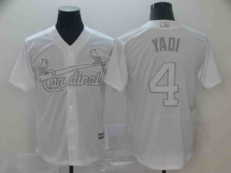 Cardinals 4 Yadier Molina Yadi  White 2019 Players' Weekend Player Jersey