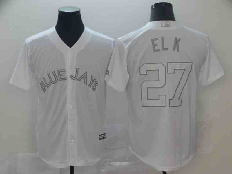 Blue Jays 27 Vladimir Guerrero Jr. El K  White 2019 Players' Weekend Player Jersey