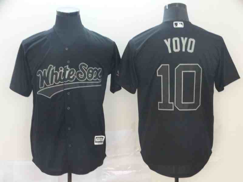 White Sox 10 Yoan Moncada  Yoyo Black 2019 Players' Weekend Player Jersey