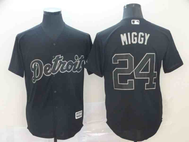 Tigers 24 Miguel Cabrera  Miggy Black 2019 Players' Weekend Player Jersey