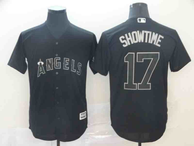 Angels 17 Shohei Ohtani  Showtime Black 2019 Players' Weekend Player Jersey