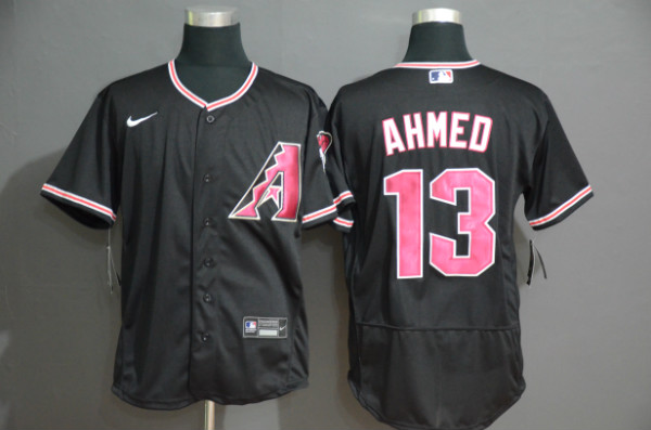 Diamondbacks 13 Nick Ahmed Black Nike Flexbase Jersey